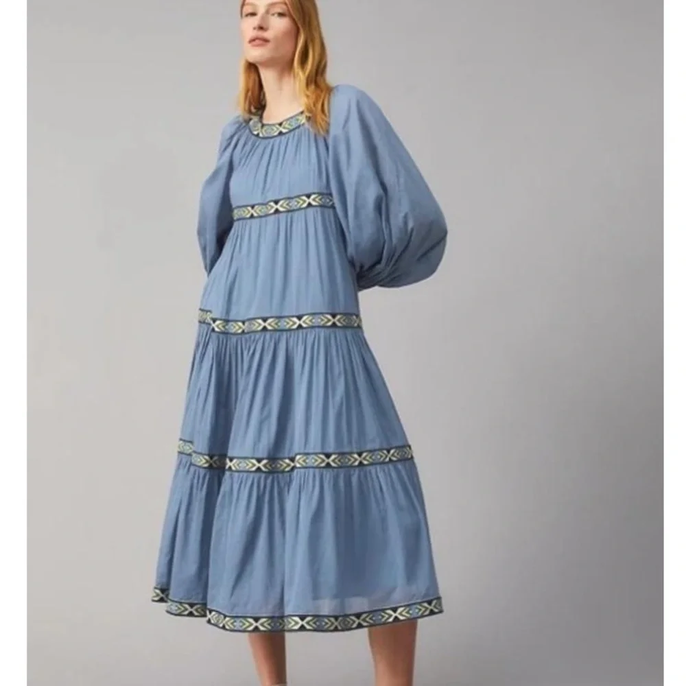 Tory Burch Balloon Sleeve Trapeze Dress